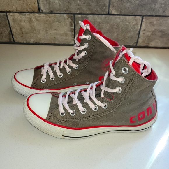 Converse Shoes - CONVERSE CHUCK TAYLOR ALL STAR WOMENS SIZE 7 SNEAKERS PINK & GREY GOOD condition